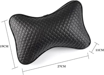 Artificial Leather Neck Pillow- 2 Pieces Set