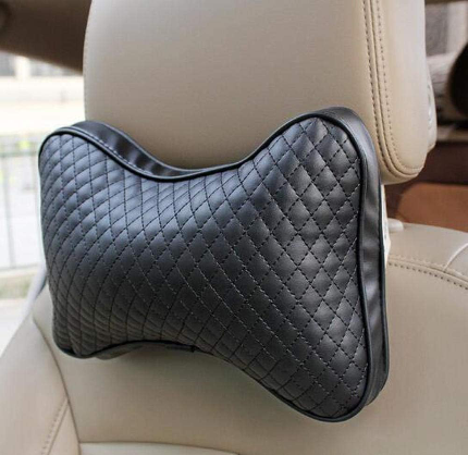 Artificial Leather Neck Pillow- 2 Pieces Set