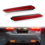 1 Pair Car LED Rear Bumper Reflector Brake Lights Red Lamp