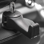2 in 1 Car Headrest Hook with Phone Holder, Car back Seat Hooks for Purses and Bags, 360° Rotation 1ps