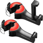 2 in 1 Car Headrest Hook with Phone Holder, Car back Seat Hooks for Purses and Bags, 360° Rotation 1ps