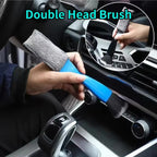 Double Head Brush for Car Clean, Car Brushes for Detailing Interior, Auto Detailing Brushes Exterior, Soft Detailing Brush