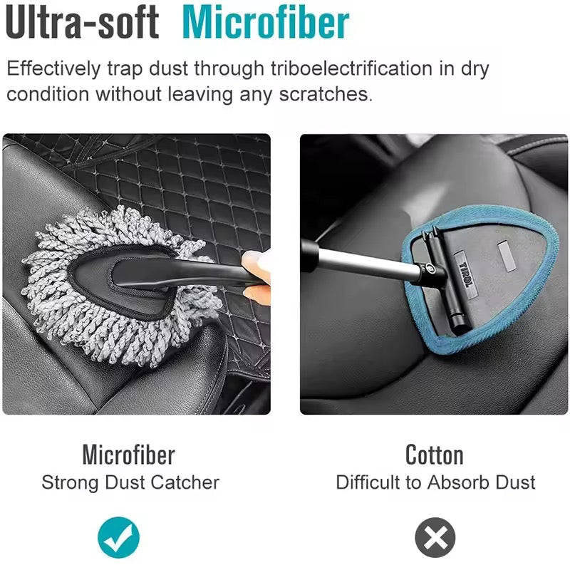 Car Dusting Mop Microfiber Car Wash Brush Duster Home Cleaning Multifunctional Dusting Small Duster Auto Cleaning Beauty Tools