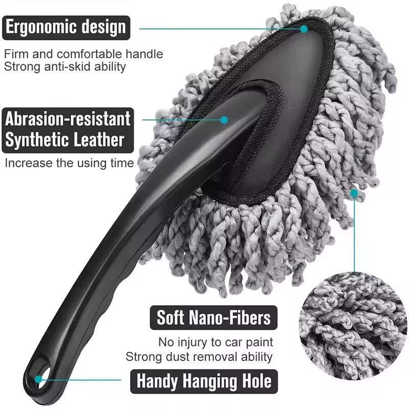 Car Dusting Mop Microfiber Car Wash Brush Duster Home Cleaning Multifunctional Dusting Small Duster Auto Cleaning Beauty Tools