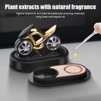 1Set Solar Rotating Vehicle Mounted Fragrance Center Console Dynamic Motorcycle High-end Car Accessories Car Mounted Perfume
