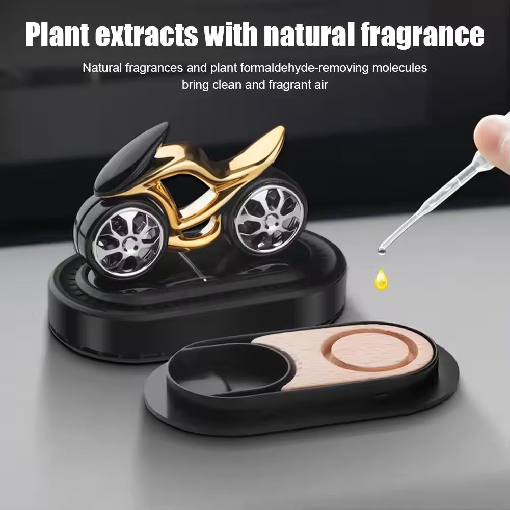 1Set Solar Rotating Vehicle Mounted Fragrance Center Console Dynamic Motorcycle High-end Car Accessories Car Mounted Perfume