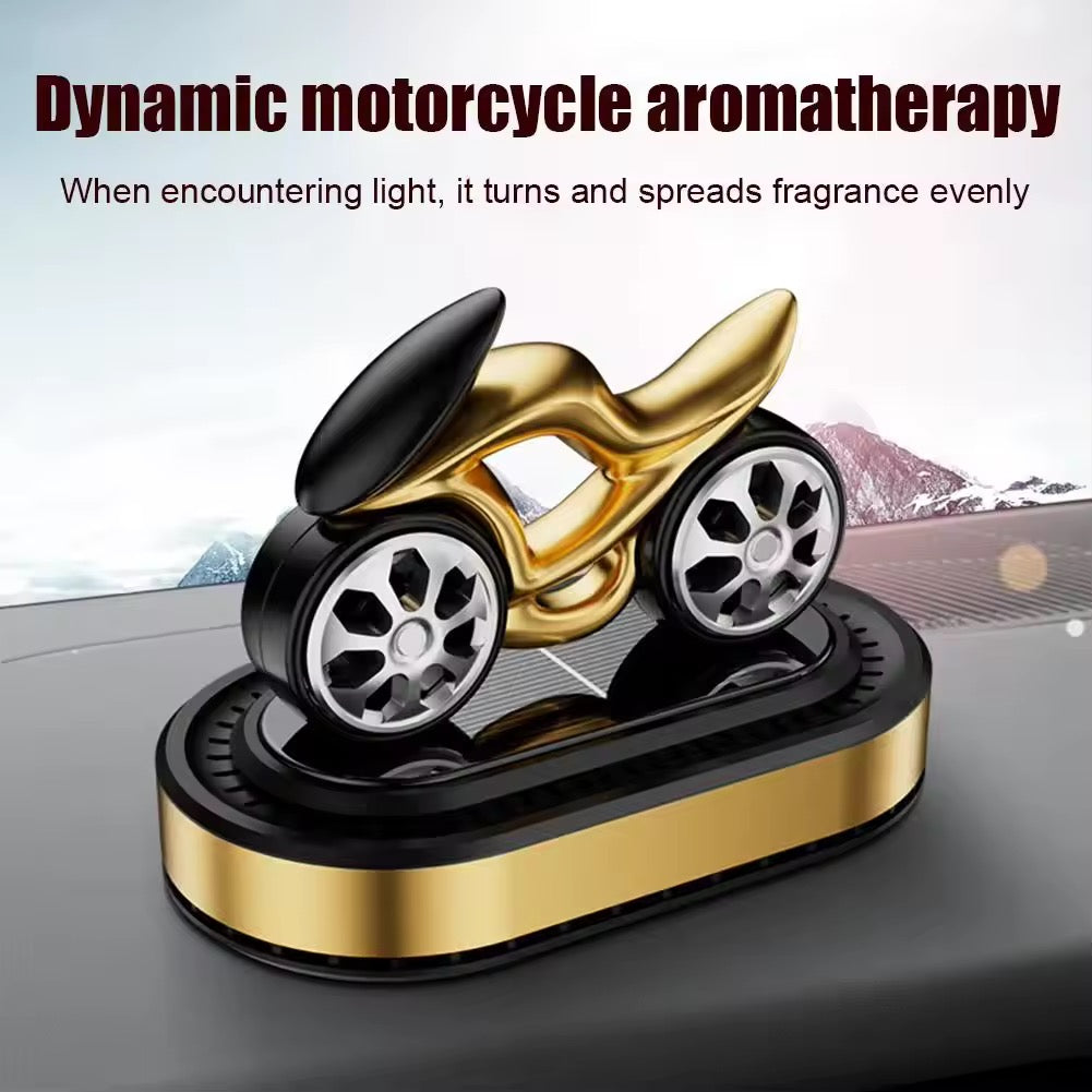 1Set Solar Rotating Vehicle Mounted Fragrance Center Console Dynamic Motorcycle High-end Car Accessories Car Mounted Perfume