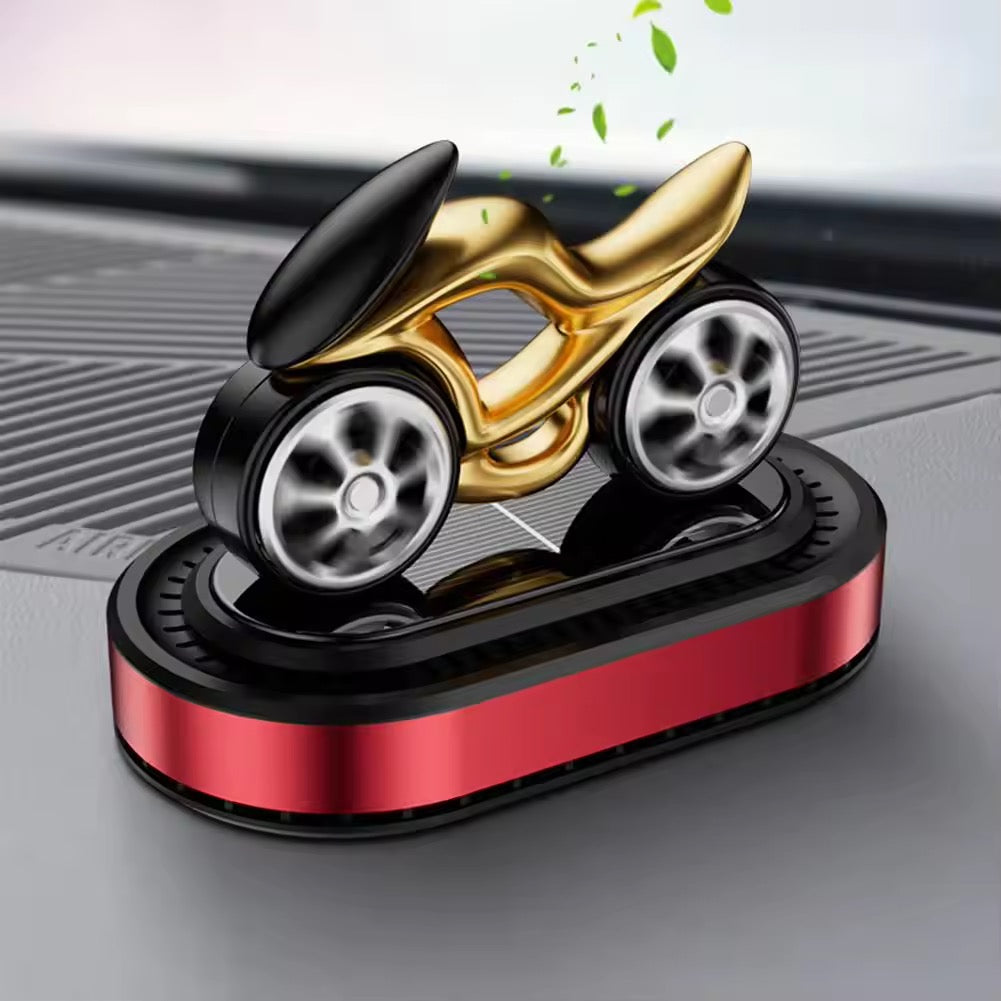 1Set Solar Rotating Vehicle Mounted Fragrance Center Console Dynamic Motorcycle High-end Car Accessories Car Mounted Perfume