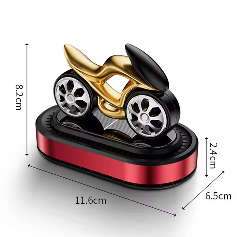 1Set Solar Rotating Vehicle Mounted Fragrance Center Console Dynamic Motorcycle High-end Car Accessories Car Mounted Perfume
