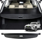 Car Trunk Cargo Cover for Car Retractable Rear Trunk Security Cover Shielding Shade Black