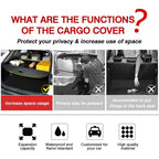 Car Trunk Cargo Cover for Car Retractable Rear Trunk Security Cover Shielding Shade Black