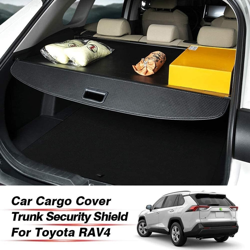 Car Trunk Cargo Cover for Car Retractable Rear Trunk Security Cover Shielding Shade Black