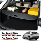 Car Trunk Cargo Cover for Car Retractable Rear Trunk Security Cover Shielding Shade Black