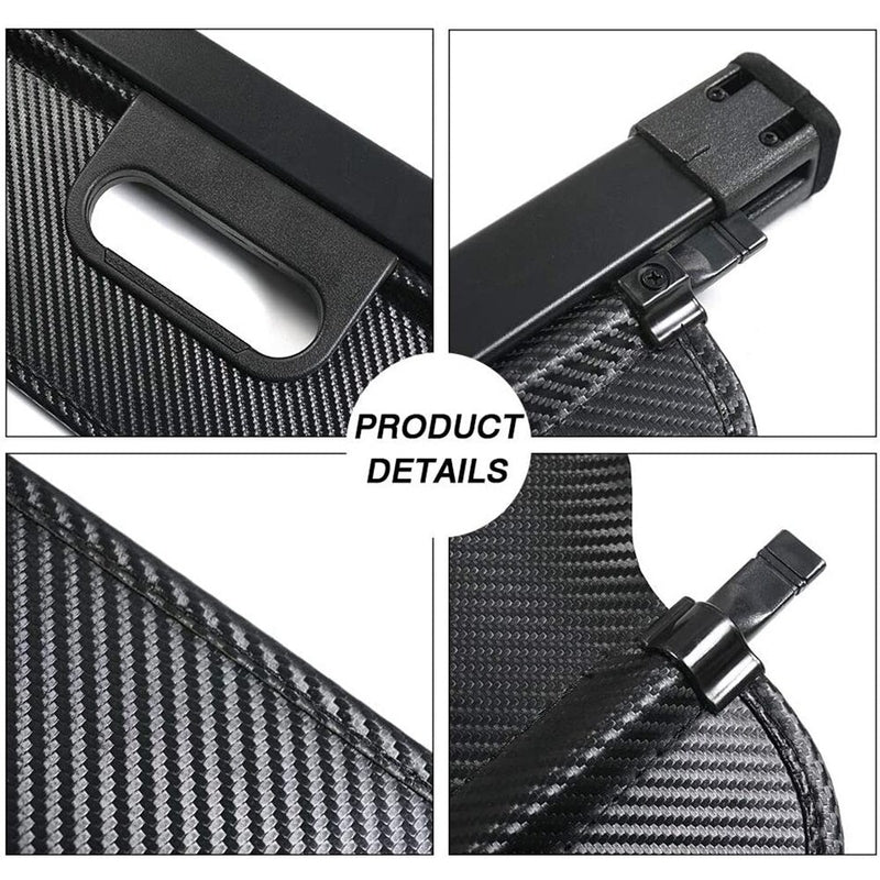 Car Trunk Cargo Cover for Car Retractable Rear Trunk Security Cover Shielding Shade Black