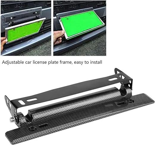 1 peice Carbon fiber license plate holder- Car Hanging plate holder