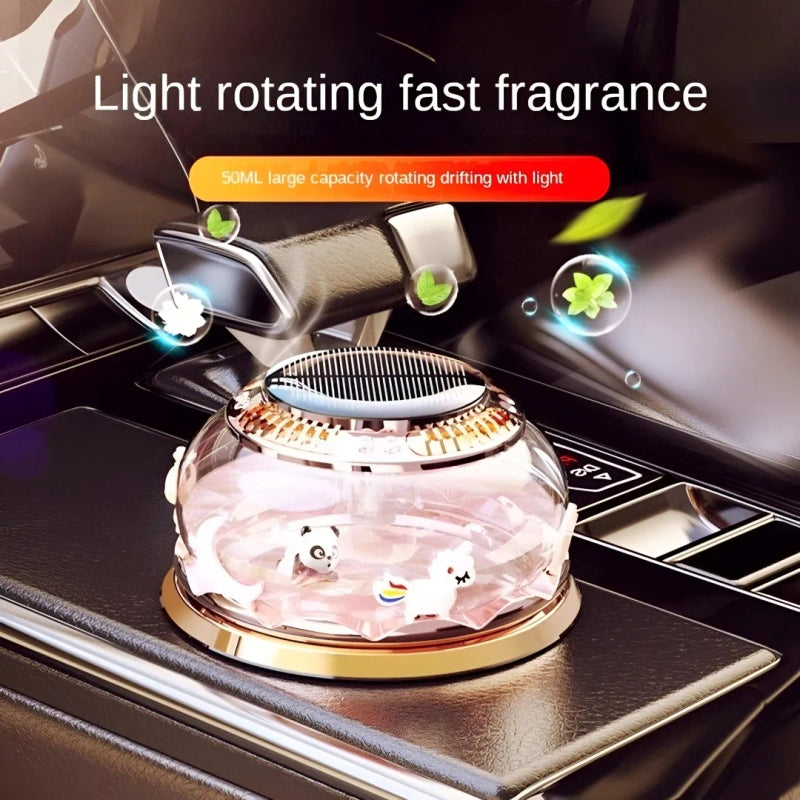 Luxury Solar Rotating Incense Diffuser Creative Car Perfume Decoration 360° Rotation