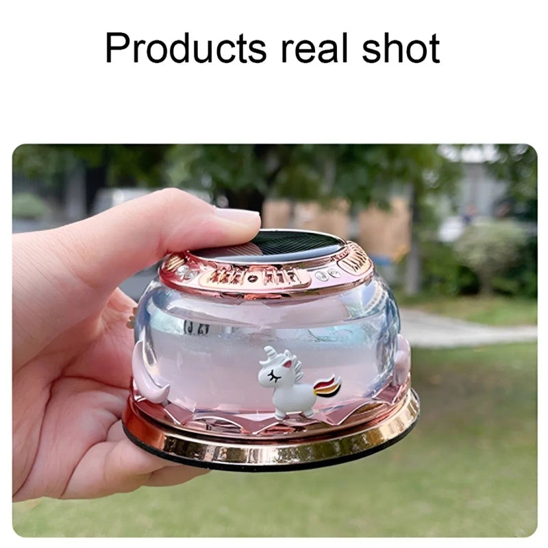 Luxury Solar Rotating Incense Diffuser Creative Car Perfume Decoration 360° Rotation