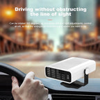 2-in-1 Car Heater & Cooling Fan – (12V And 24 V) 150W Portable Plug-in for All-Season Comfort