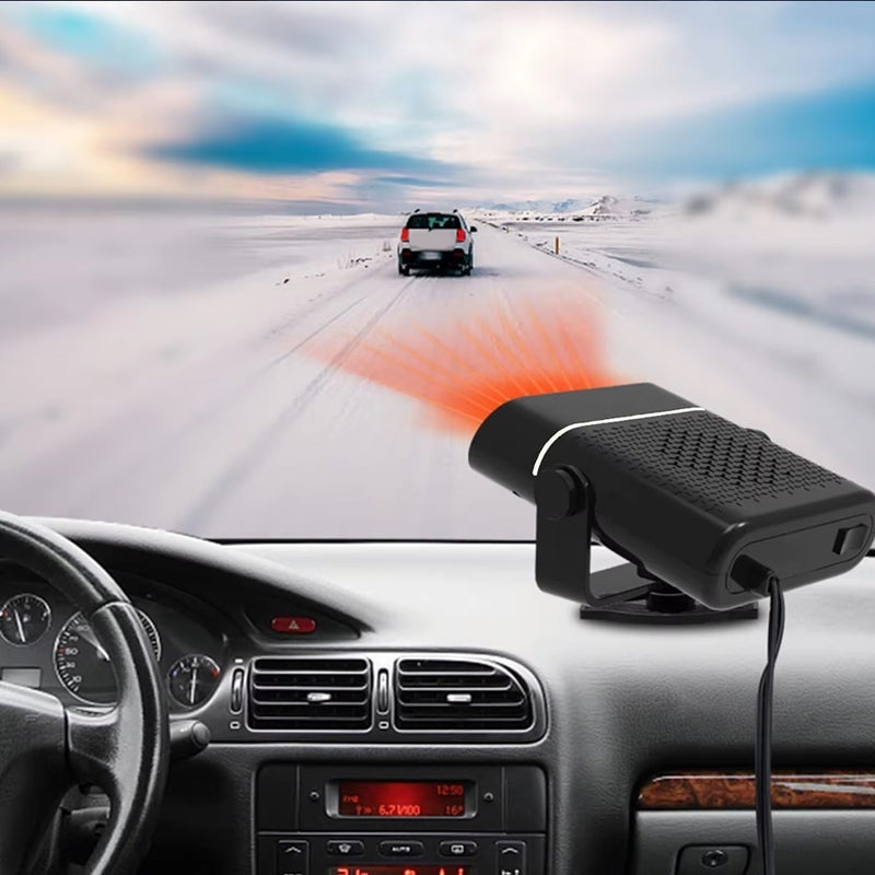 2-in-1 Car Heater & Cooling Fan – (12V And 24 V) 150W Portable Plug-in for All-Season Comfort