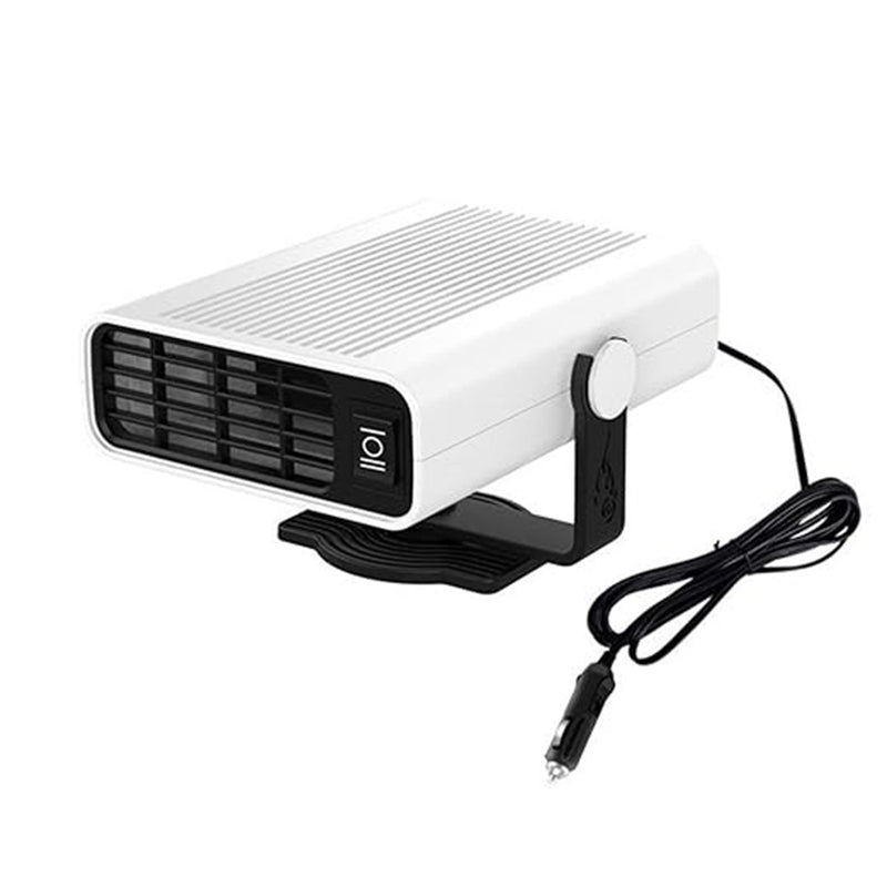 2-in-1 Car Heater & Cooling Fan – (12V And 24 V) 150W Portable Plug-in for All-Season Comfort