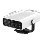2-in-1 Car Heater & Cooling Fan – (12V And 24 V) 150W Portable Plug-in for All-Season Comfort
