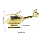 Metal Luxury Solar-Powered Car Helicopter Showpiece – 2-in-1 Dashboard Decor with Air Freshener