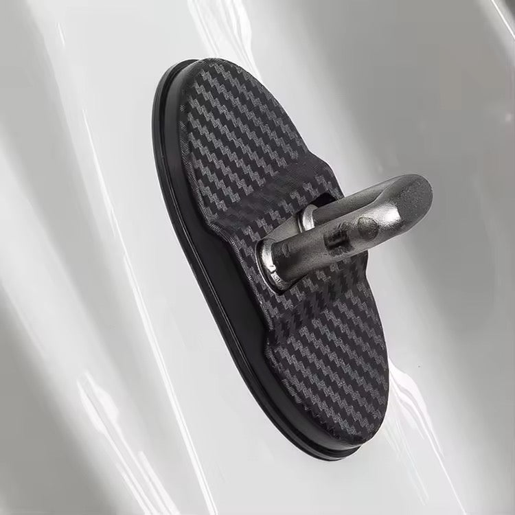 Car Door Lock Cover 4 Pcs Set – Stainless Steel Carbon