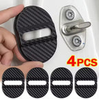 Car Door Lock Cover 4 Pcs Set – Stainless Steel Carbon