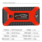 Emergency Car Battery Jump Starter With Tire Inflator 99800mAh
