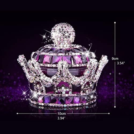 Crystal Crown Car Air Freshener – Crystal Car Fragrance Ornament with Refreshing Smell