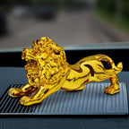 Metal Gold Plated Lion Showpiece For Car Dashboard Decoration