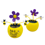 Solar Dancing Flower Nature Shaking Head Toy Doll Dashboard Showpiece
