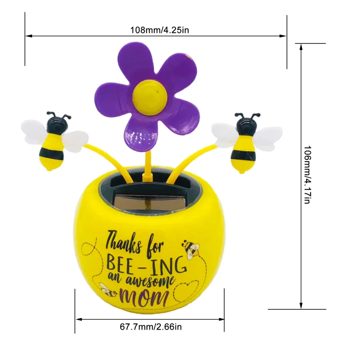 Solar Dancing Flower Nature Shaking Head Toy Doll Dashboard Showpiece