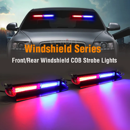 Front/Rear Windshield COB Strobe Lights – Emergency Strobe Dash Lights 12 Inches
