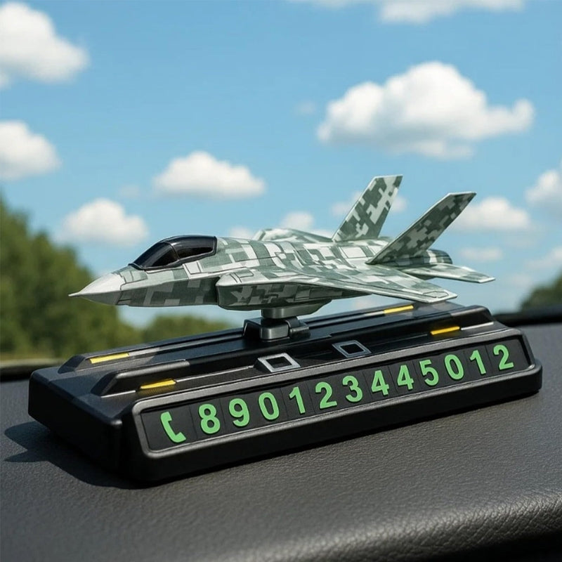 Sliding Aircraft Car Showpiece – Dual Function with Parking Number Plate