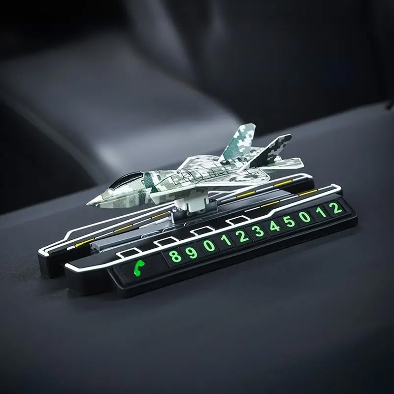 Sliding Aircraft Car Showpiece – Dual Function with Parking Number Plate