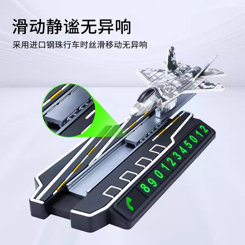 Sliding Aircraft Car Showpiece – Dual Function with Parking Number Plate