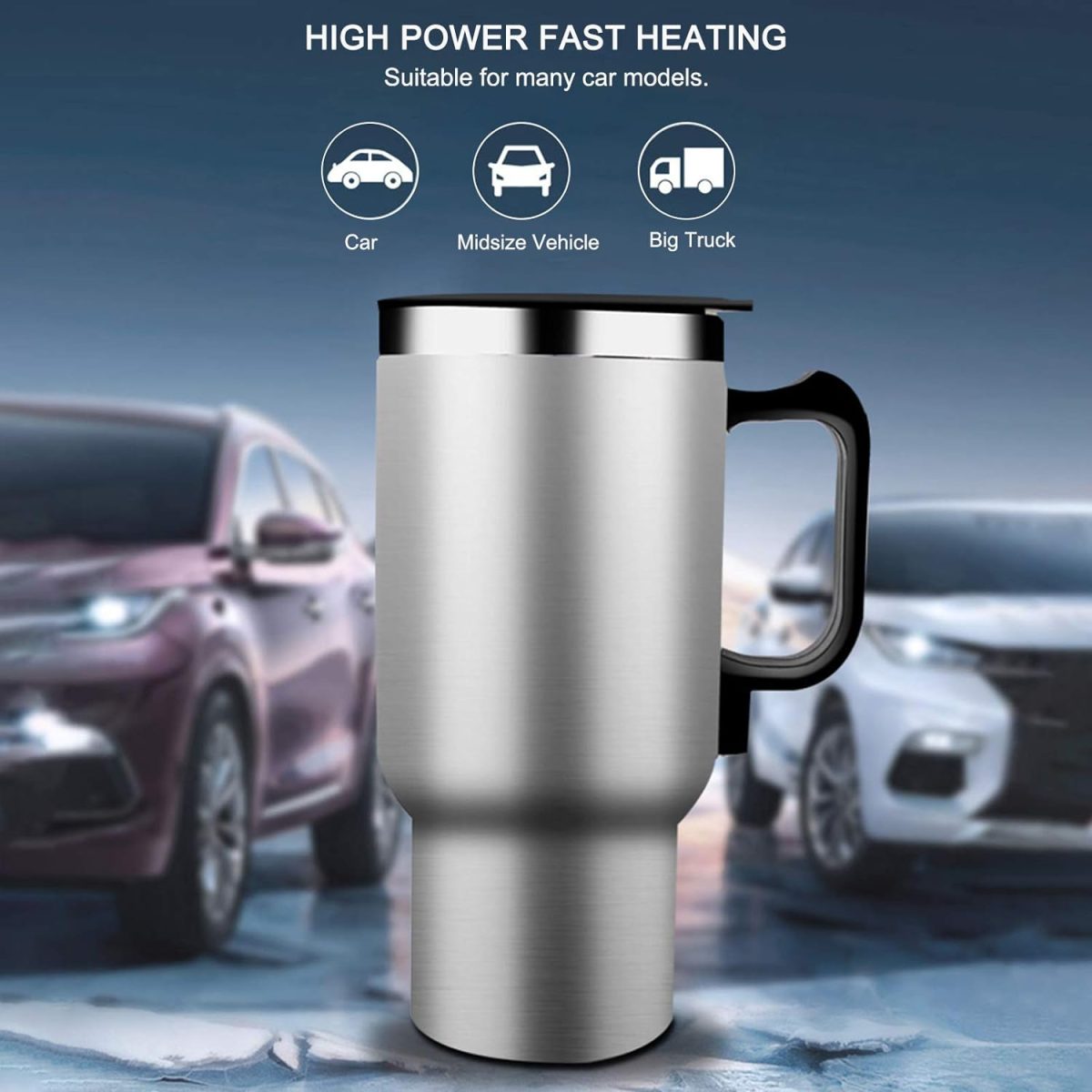 Leakproof Travel Electric Mug for Hot Drinks 300 ML>m
