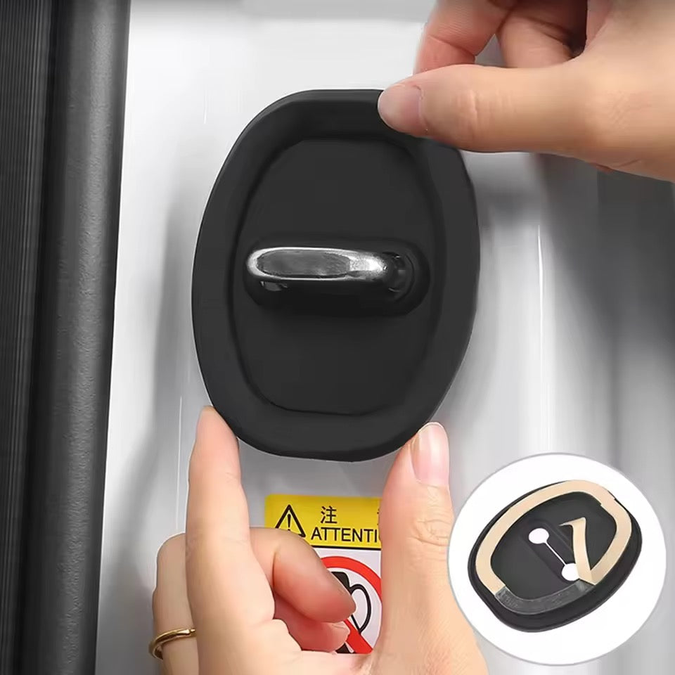 4 pec Universal Car Door Closing Shockproof Silicone Cushion Mute Shock Absorber Protective Covers Car Door Latch