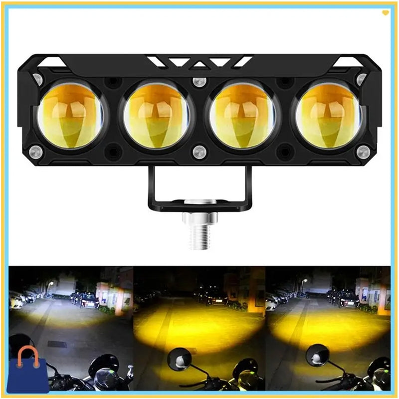 LED Fog Light Bar for Bike 2 Piece – Powerful Yellow & White Beam Bao Bao