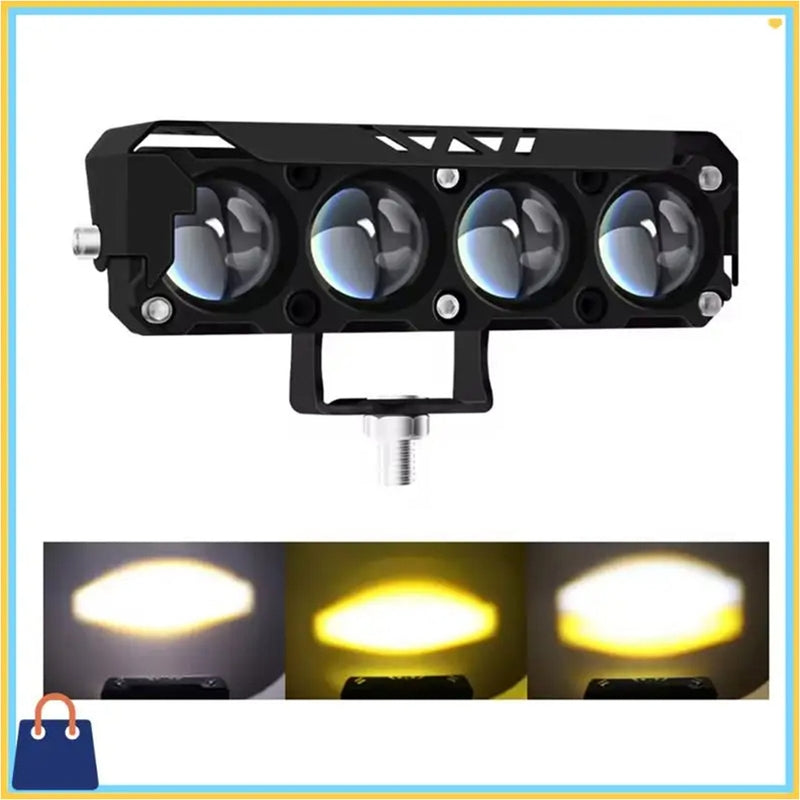 LED Fog Light Bar for Bike 2 Piece – Powerful Yellow & White Beam Bao Bao