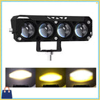 LED Fog Light Bar for Bike 2 Piece – Powerful Yellow & White Beam Bao Bao