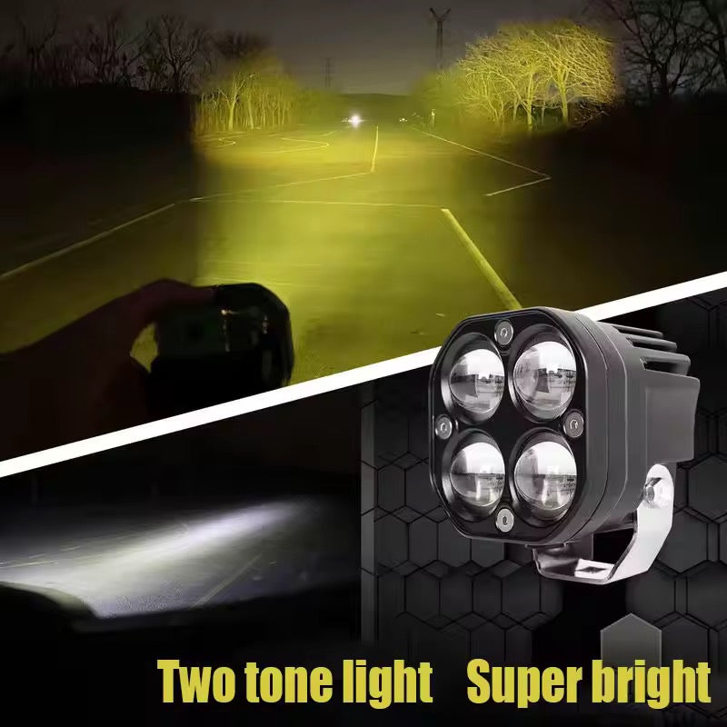 Super bright 3 Inch Dual Color LED Spotlights 200W Fog lamp Headlight Accessory For Motorcycle Truck Car SUV ATV 30000LM 24V 12V