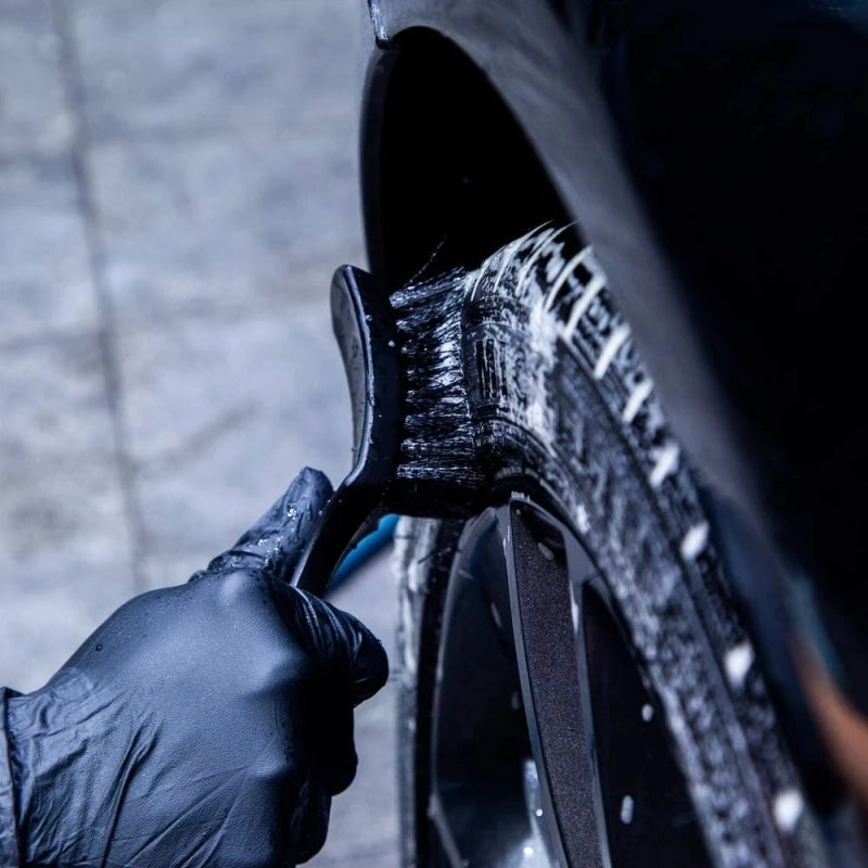 Car Wheel & Tire Cleaning Brush – Strong Bristles for Deep Rubber and Rim Cleaning