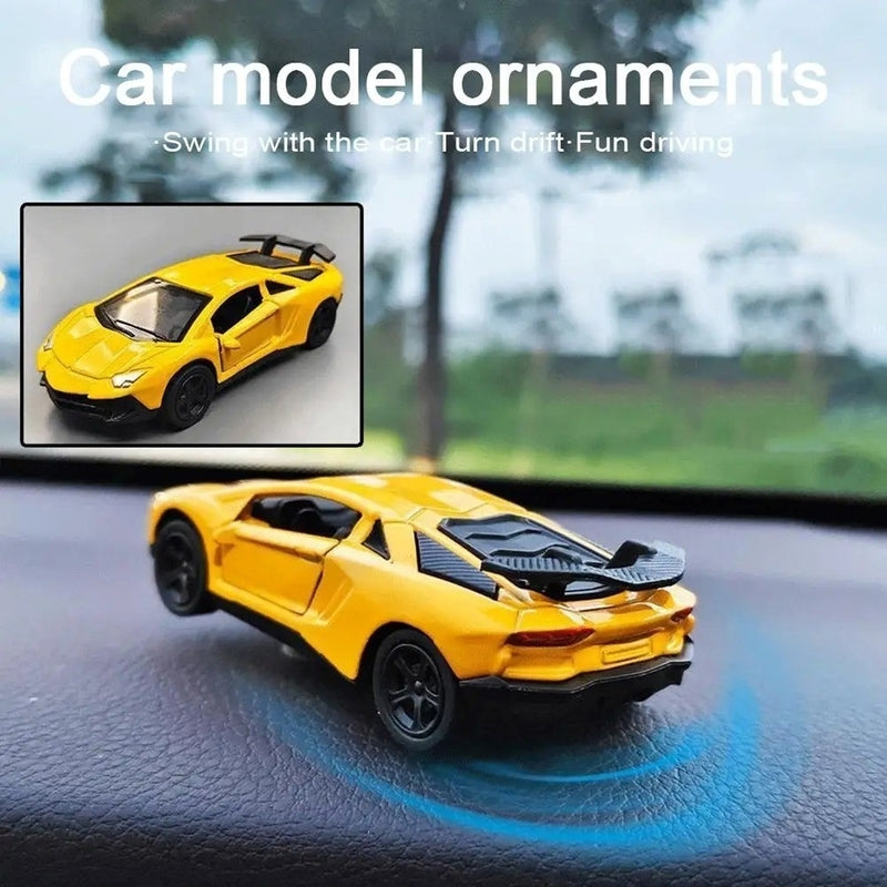 Stylish Rotating Car Model Dashboard Showpiece – Luxury Interior Decoration for Cars