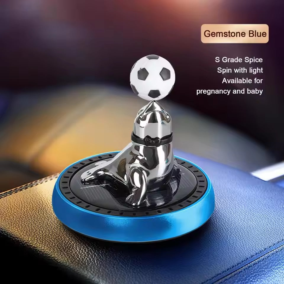 Car Solar Aromatherapy Rotating Sea Dolphin 360 degree Suspended Automatic Car Aromatherapy Perfume