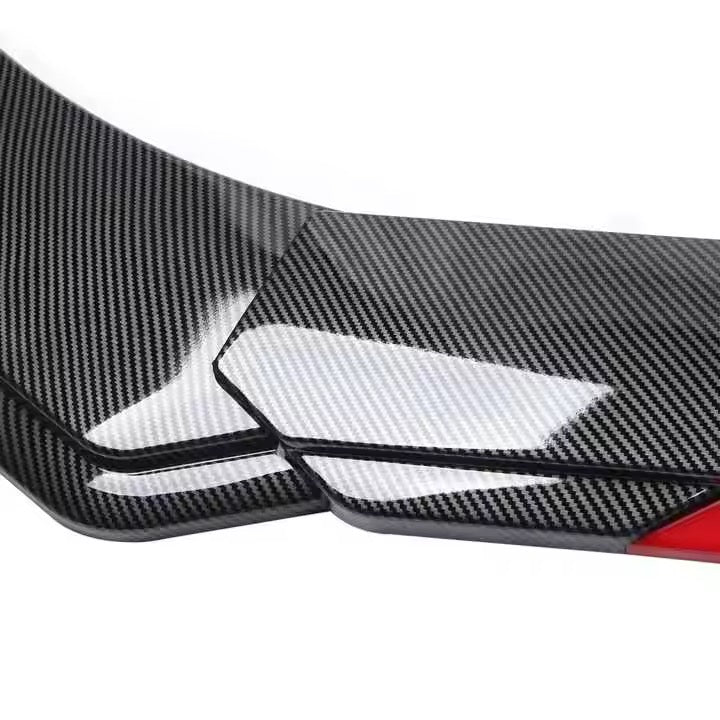 Universal Car Front Bumper 4 Pcs Red Lip Splitter Diffuser Lip Body Kit Spoiler Bumpers Protector Work for Most Car