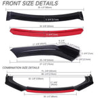 Universal Car Front Bumper 4 Pcs Red Lip Splitter Diffuser Lip Body Kit Spoiler Bumpers Protector Work for Most Car