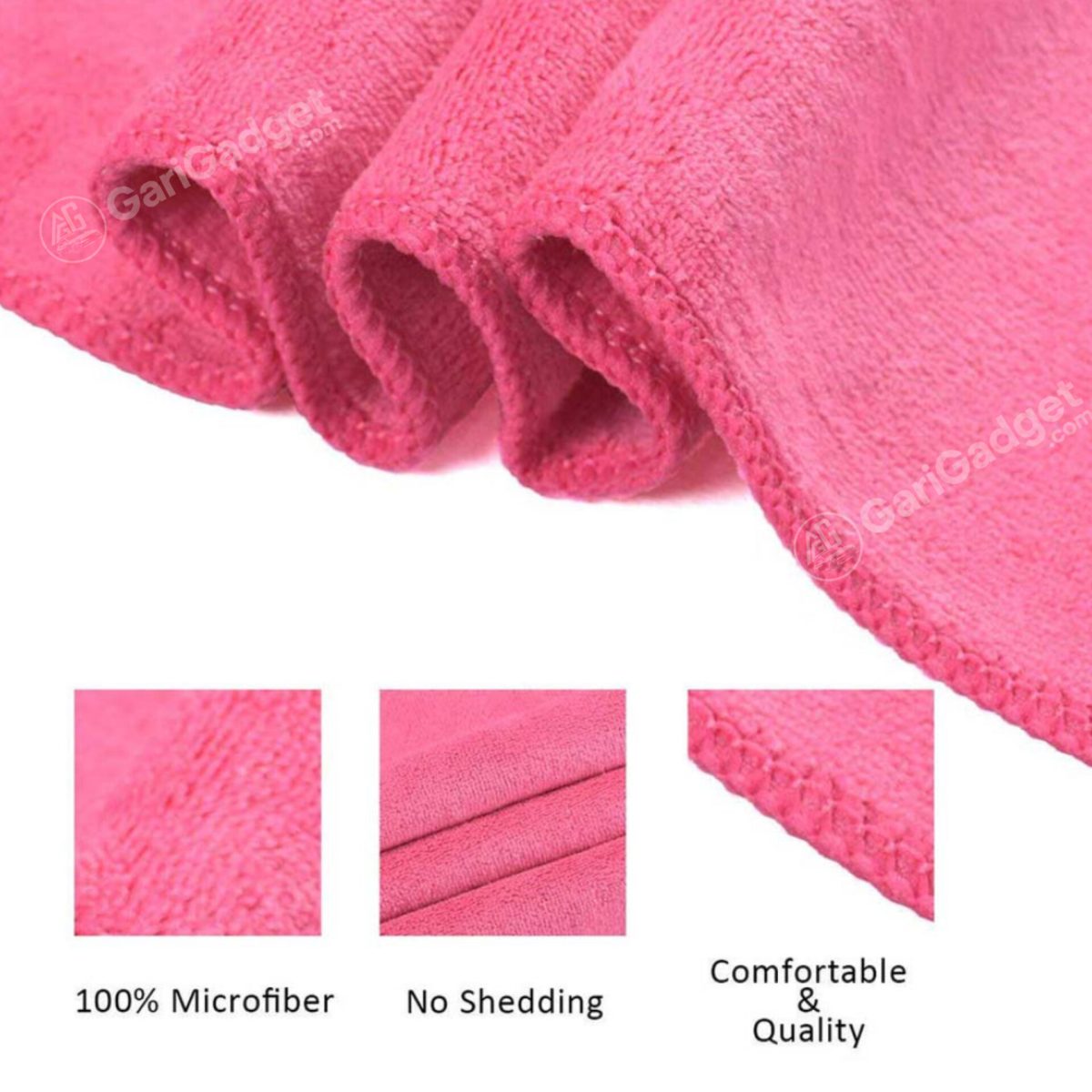 Flamingo Soft Microfiber Towel 3 Pieces