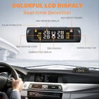 TPMS Car Tire Pressure Monitoring System With Clock – Solar-Powered for Real-Time Monitoring